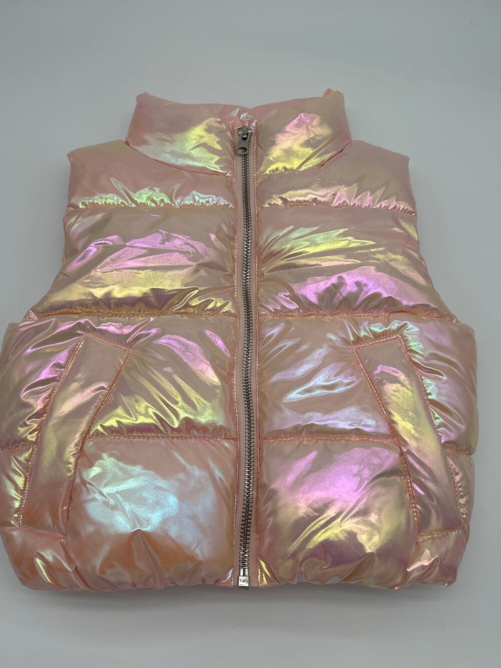 NWT Margaux & Lexi Iridescent Puffer Vest Toddler Girls Size 2/3T Holographic